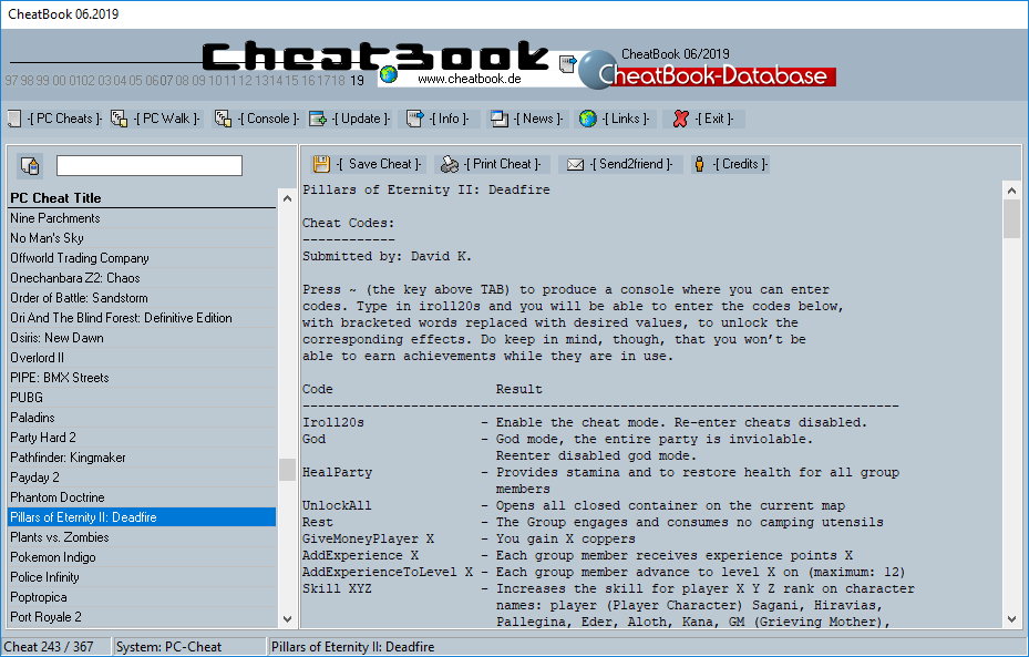 CheatBook (06/2019) - Issue June 2019 is A Cheat-Code Tracker with Cheats, Tips, Tricks and Hints for several popular Games